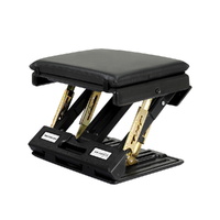 Artiss Foldable Metal Foot Rest Stool Massage Cushion Black