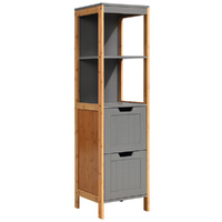 Artiss Bamboo Bathroom Cabinet 115cm Shelf Storage Grey