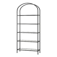 Artiss 5 Tiers Bookshelf Industrial Etagere Bookcase Display Shelf Black