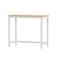 Artiss Ari Bar Table 108cm Rectangular Oak