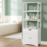Artiss Bathroom Floor Storage Cabinet 2 Drawers 3 Shelves 2 Doors White