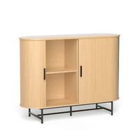 Artiss Buffet Sideboard Sliding Doors Oak Wood