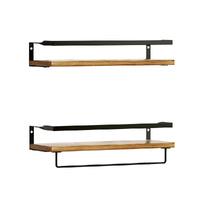 Artiss Floating Wall Shelf Set of 2 Wood