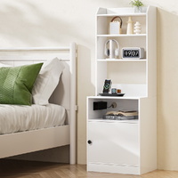 Artiss Bedside Table Nightstand with Charging Station White