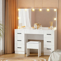 Artiss Debbie Dressing Table Vanity Set Stool 10 LED White