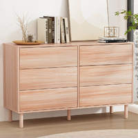 Artiss 6 Drawer Tallboy Dresser Cabinet - Pine