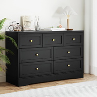 Artiss 7 Drawer Dresser Table Cabinet - Black
