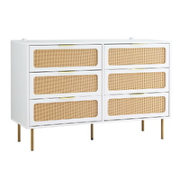 Artiss 6 Drawer Lowboy Storage Cabinet - White
