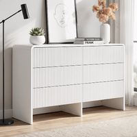 Artiss 6 Drawer Dresser Cabinet - Beige