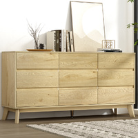 Artiss XAVI 9 Drawer Tallboy Chest Pine