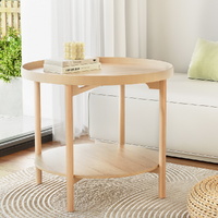 Artiss Round Side Coffee Table 70cm