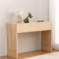 Artiss Console Table Hallway Fluted 120CM Pine