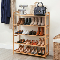 Artiss 5 Tier Bamboo Shoe Rack Storage Organiser