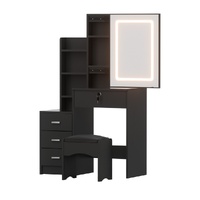 Artiss Vanity Dressing Table LED Stool Black