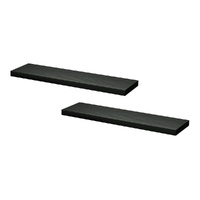 Artiss Floating Wall Shelf 90cm Set of 2 - Black