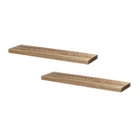 Artiss Floating Wall Shelf 90cm Set of 2 - Wood