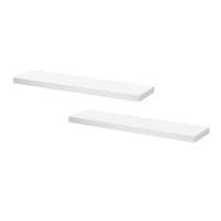 Artiss Floating Wall Shelf 90cm Set of 2 - White