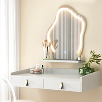 Artiss Daphne Floating Dressing Table LED White