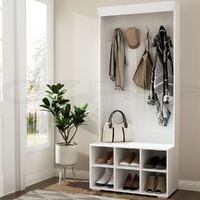 Artiss Shoe Rack Cabinet 180cm Coat Rack White