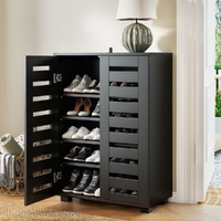 Artiss Alster Shoe Rack Cabinet 20 Pairs 5-Tier Black