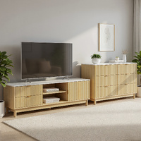 Artiss TV Unit & Chest of Drawers Set Pine Solid Wood Legs