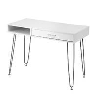Artiss Computer Desk 100cm White Workstation with Drawer Cabinet
