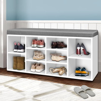 Artiss Shoe Rack Storage Cabinet Bench White