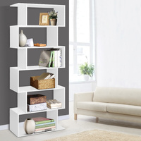 Artiss RIVA 6 Tier Bookshelf White