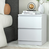 Artiss PEPE Bedside Table 2 Drawers White
