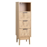 Artiss BRIONY 3 Chest of Drawers with Shelf Oak