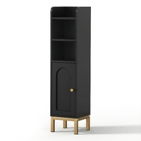Artiss 2x Bathroom Storage Cabinet Toilet Corner Black