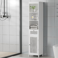 Artiss 161cm White Rattan Bathroom Tallboy Cabinet Storage