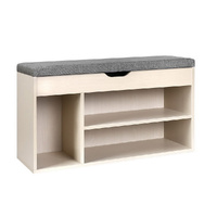 Artiss 9 Pairs Pine Shoe Rack Cabinet Bench Dora