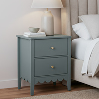 Artiss Green Bedside Table 2 Drawers Bedroom Storage