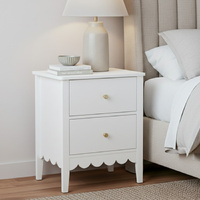 Artiss Bedside Table 2 Drawers White Bedroom Nightstand