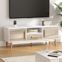 Artiss TV Cabinet 120cm Entertainment Unit White Wood