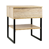 Artiss CASEY Bedside Table 1 Drawer Oak with Shelf