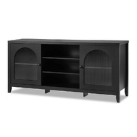 Artiss Buffet Sideboard Double Doors 2 Shelves Black