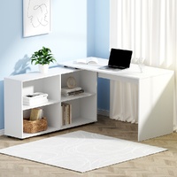 Artiss Computer Desk with Bookshelf White 130CM