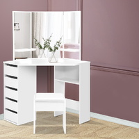 Artiss Dressing Table Stool 5 Drawers White