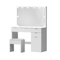 Artiss Dressing Table Stool Set 10 LED Bulbs White