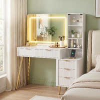Artiss Dressing Table LED Vanity Desk Charging Station White
