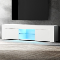 Artiss Angus LED Entertainment Unit TV Cabinet 130cm White