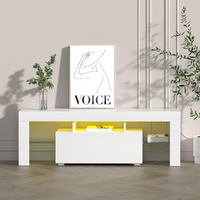 Artiss Entertainment Unit TV Cabinet LED 130cm White Elo