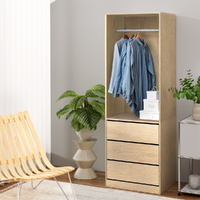 Artiss Wardrobe Clothes Closet Storage Organiser Pine