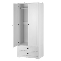 Artiss 2-Door Wardrobe Clothes Closet Storage Organizer White