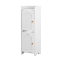 Artiss 2-Tier Bathroom Storage Cabinet Toilet Organizer White