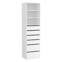 Artiss 6 Drawer Tallboy Cabinet Dresser White