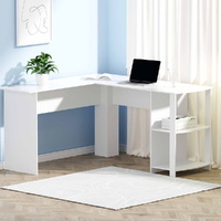 Artiss 136cm L-Shape Computer Desk Shelf White