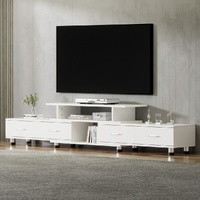 Artiss TV Cabinet Entertainment Unit 160-220cm Extendable White
